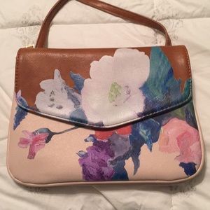 Triple pocket Floral handbag vibrant colors Spring